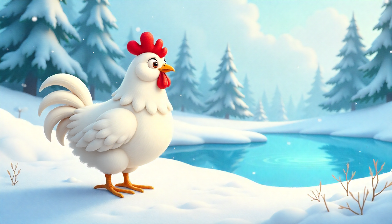 Funny cartoon chicken character design